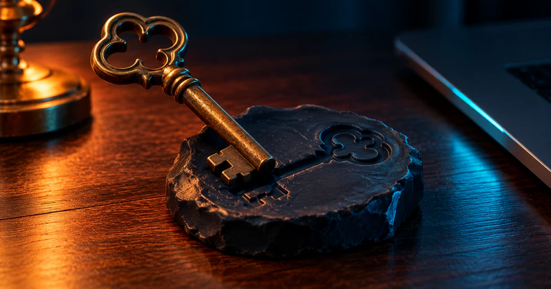 Antique Key and Wax Impression
